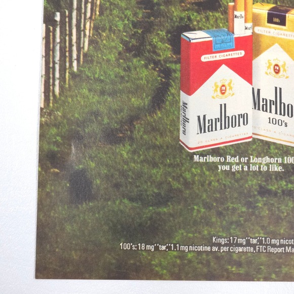 Marlboro Country Vintage Print Ad Cowboy Riders Western Outdoors Retro Art - Picture 4 of 6